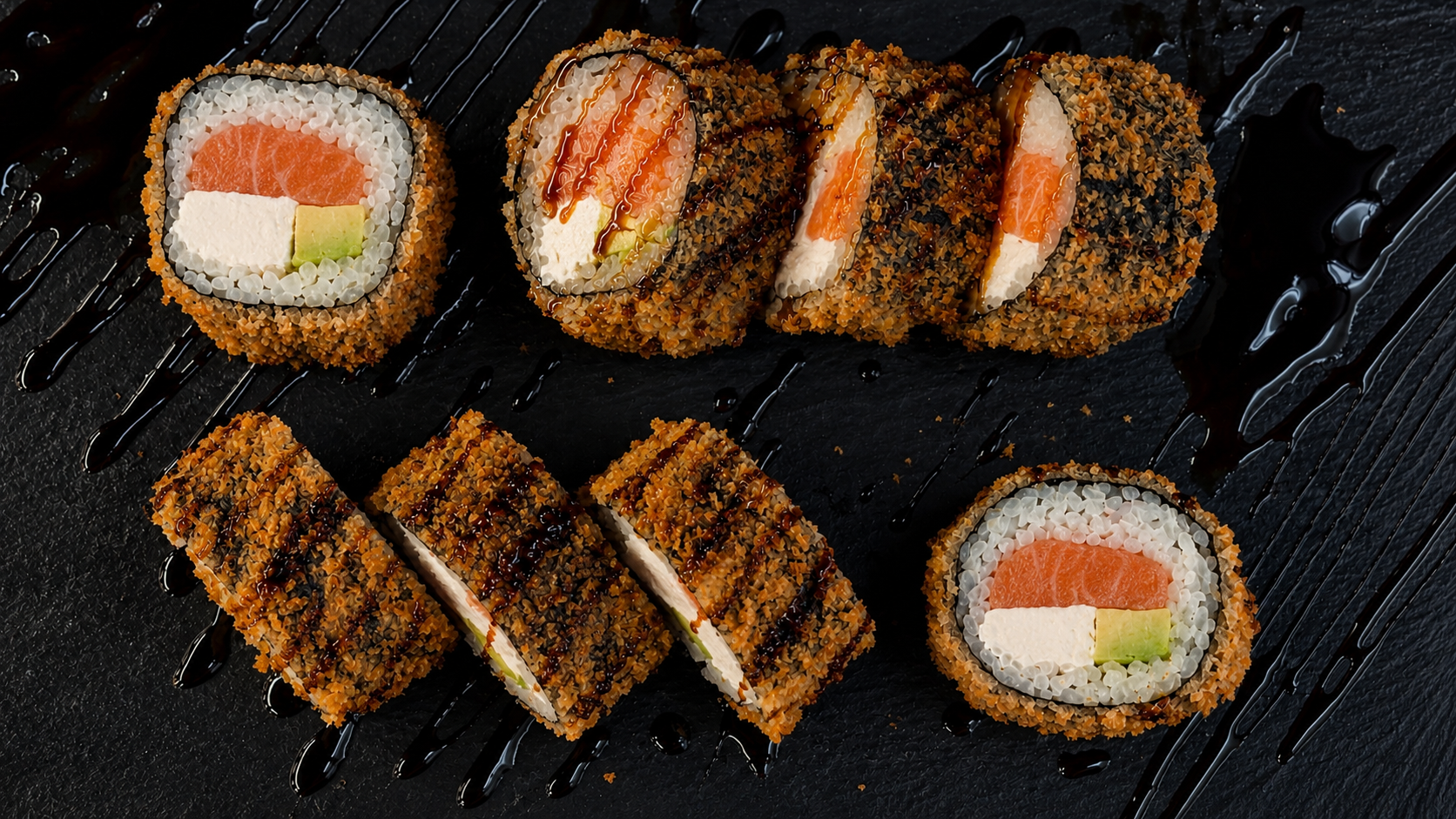 111-SALMON TEMPURA MAKI (16 gab.)