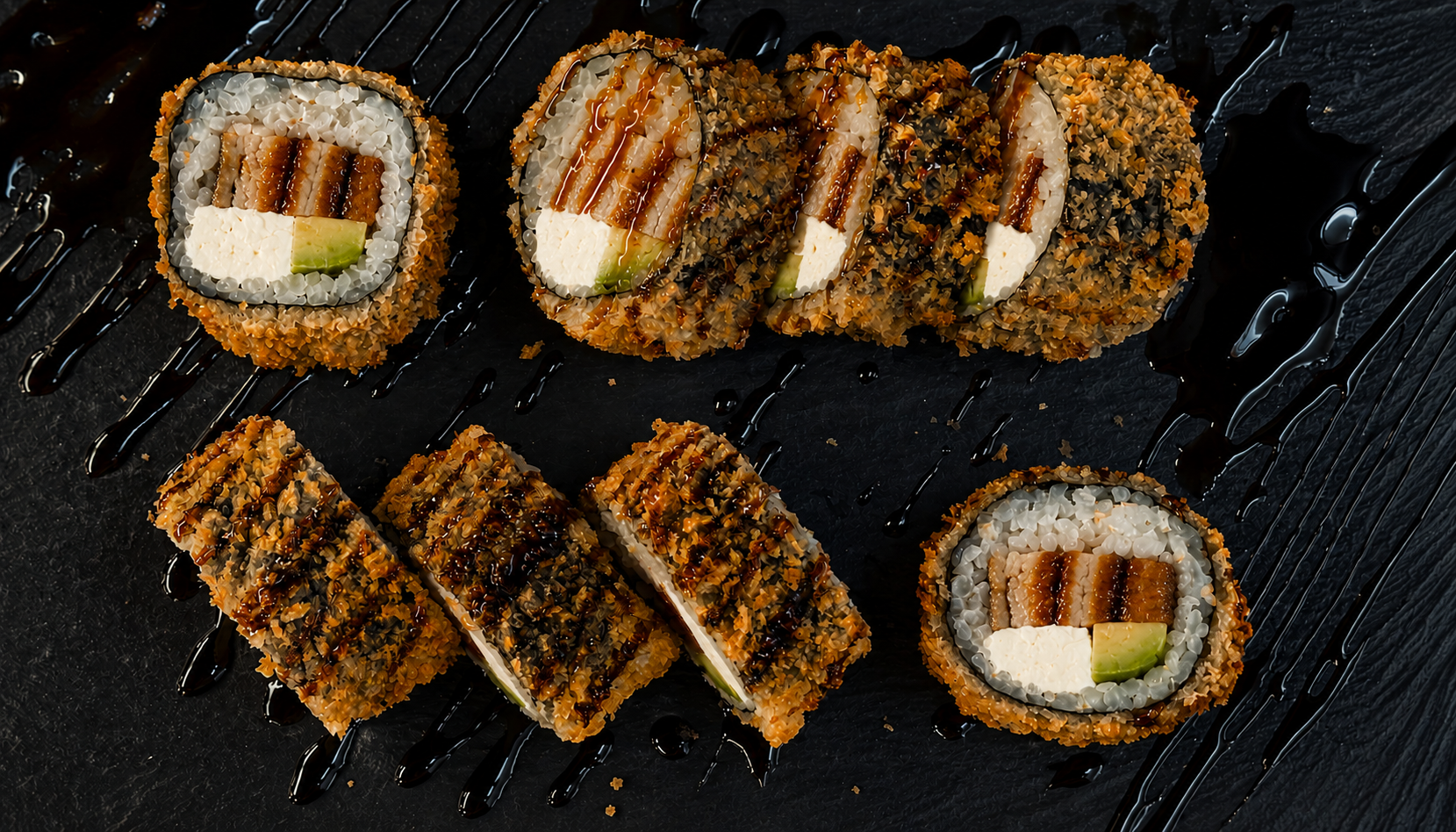 113-UNAGI TEMPURA MAKI (16 gab.)